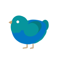 (unnamed), a sapphire and teal chicken with a head pattern