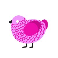 (unnamed), a lavender and fuchsia chicken with a lace pattern