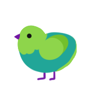 (unnamed), a turquoise and grass chicken with a head pattern