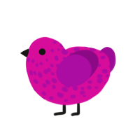 (unnamed), a fuchsia and plum chicken with a speckle pattern