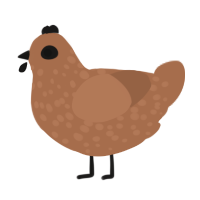 (unnamed), a brown chicken with a speckle pattern