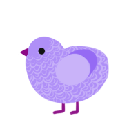 Ube Decadence, a lilac chicken with a double-lace pattern