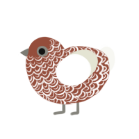 of course, a russet and white chicken with a double-lace pattern