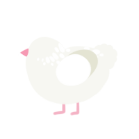 (unnamed), a white chicken with a neck-speckle pattern