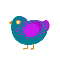 (unnamed), a sea and amethyst chicken with a half-lace pattern