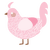 Double rose, a rose chicken with a double-lace pattern