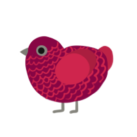 (unnamed), a maroon and crimson chicken with a lace pattern