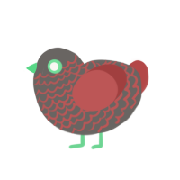 (unnamed), a grey and red chicken with a lace pattern