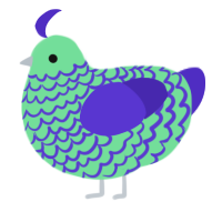 Fluorite, a spring and indigo chicken with a lace pattern