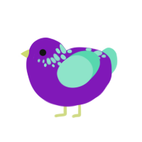 (unnamed), a violet and mint chicken with a neck-speckle pattern