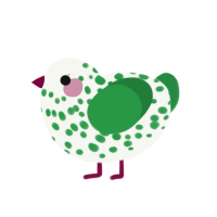 (unnamed), a white and viridian chicken with a speckle pattern