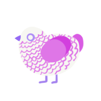 (unnamed), a white and orchid chicken with a lace pattern