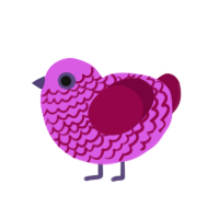 (unnamed), a orchid and maroon chicken with a lace pattern