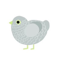 (unnamed), a silver chicken with a lace pattern