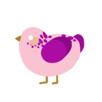 (unnamed), a rose and plum chicken with a neck-speckle pattern