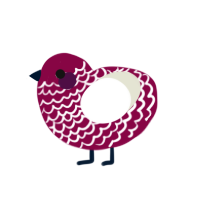 (unnamed), a maroon and white chicken with a lace pattern