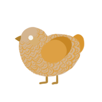 (unnamed), a beige and orange chicken with a double-lace pattern