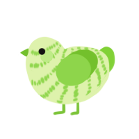 (unnamed), a apple and grass chicken with a bar pattern