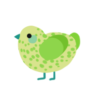 Sweet Blu-Green, a lemon and grass chicken with a speckle pattern