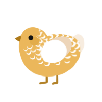 (unnamed), a honey and cream chicken with a half-lace pattern