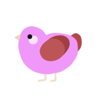 (unnamed), a lavender and red chicken