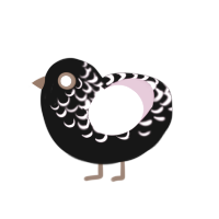 Jason, a black and maroon chicken with a half-lace pattern