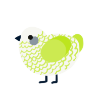 (unnamed), a white and lime chicken with a lace pattern