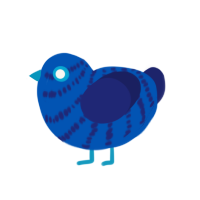 (unnamed), a ultramarine and navy chicken with a bar pattern