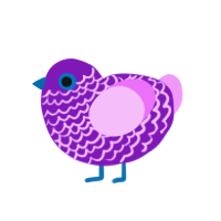 (unnamed), a violet and lavender chicken with a lace pattern