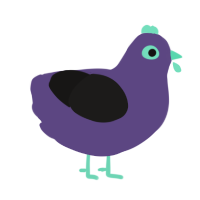 Crying Obsidian, a overcast and sable chicken