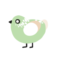 Glupping, a gluppy and cream chicken with a neck-speckle pattern