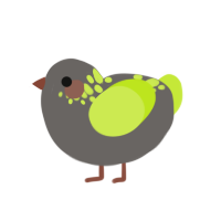 (unnamed), a grey and lime chicken with a neck-speckle pattern