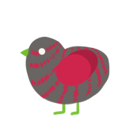 (unnamed), a grey and crimson chicken with a bar pattern