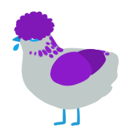 idk, a silver and violet chicken with a neck-speckle pattern