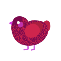 (unnamed), a wine and crimson chicken with a double-lace pattern