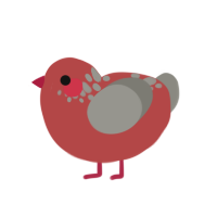 (unnamed), a red and ash chicken with a neck-speckle pattern