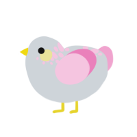 (unnamed), a mist and pink chicken with a neck-speckle pattern