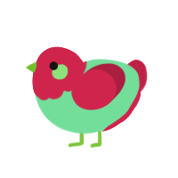 Poison Apple, a spring and crimson chicken with a head pattern