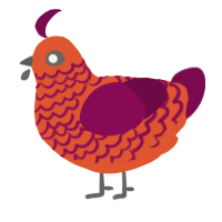 (unnamed), a vermilion and wine chicken with a lace pattern