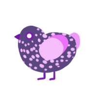 (unnamed), a overcast and lavender chicken with a speckle pattern