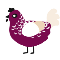 Double Double, a wine and cream chicken with a half-lace pattern