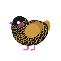 (unnamed), a sable and gold chicken with a lace pattern