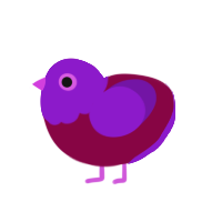 (unnamed), a maroon and violet chicken with a head pattern