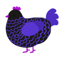 (unnamed), a sable and indigo chicken with a lace pattern