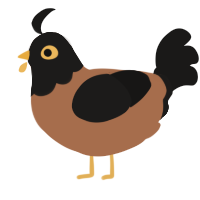 (unnamed), a brown and sable chicken with a head pattern