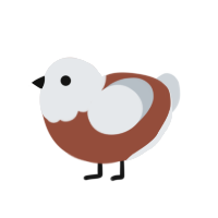 Choccy marshmallow, a russet and mist chicken with a head pattern