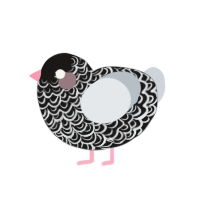 (unnamed), a sable and mist chicken with a double-lace pattern