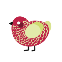 Dragon Fruit, a crimson and lemon chicken with a lace pattern