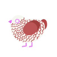 (unnamed), a white and red chicken with a lace pattern