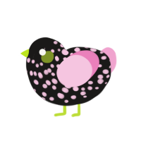 (unnamed), a sable and pink chicken with a speckle pattern